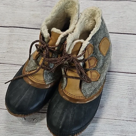 Sorel Sz 8 Gray and Tan Winter Boots - Picture 16 of 16